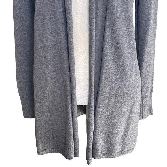 Magaschoni Women’s Open Front Gray Cardigan Sweater Size S Casual Minimalist - Picture 3 of 7